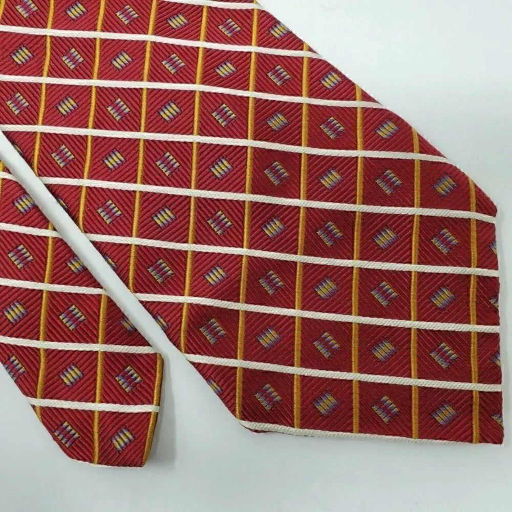 ROBERT TALBOTT BEST OF CLASS SILK TIE RED GOLD